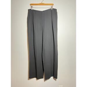 Eileen Fisher EUC Gray Gauzy Viscose/Cotton Blend Wide Leg Pant L